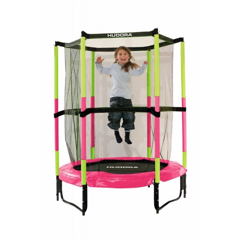 Батут Hudora Safety Trampoline Jump (140 см) розовый