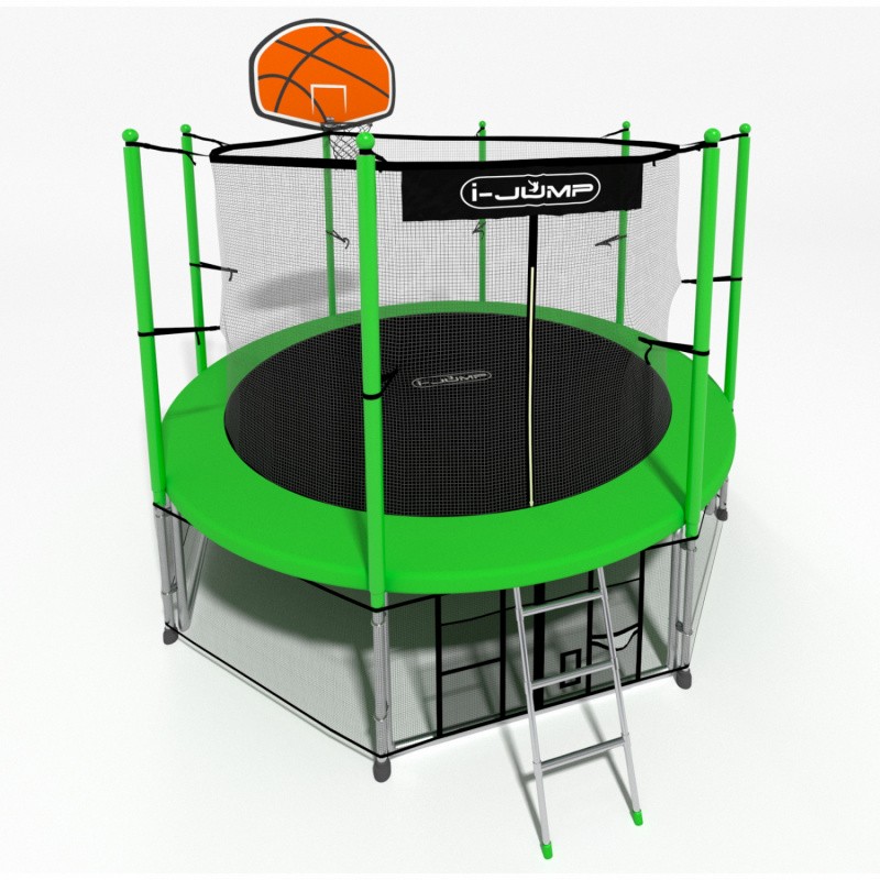 Батут i-Jump Basket 16 FT (488 см) зеленый, изображение 4