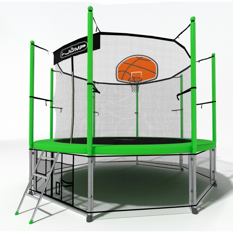 Батут i-Jump Basket 14 FT (427 см) зеленый, изображение 7