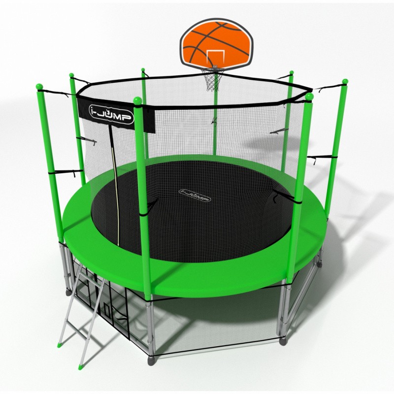 Батут i-Jump Basket 8 FT (244 см) зеленый, изображение 5