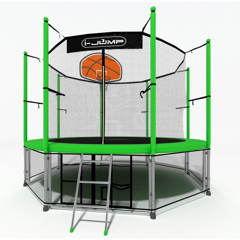 Батут i-Jump Basket 12 FT (366 см) зеленый
