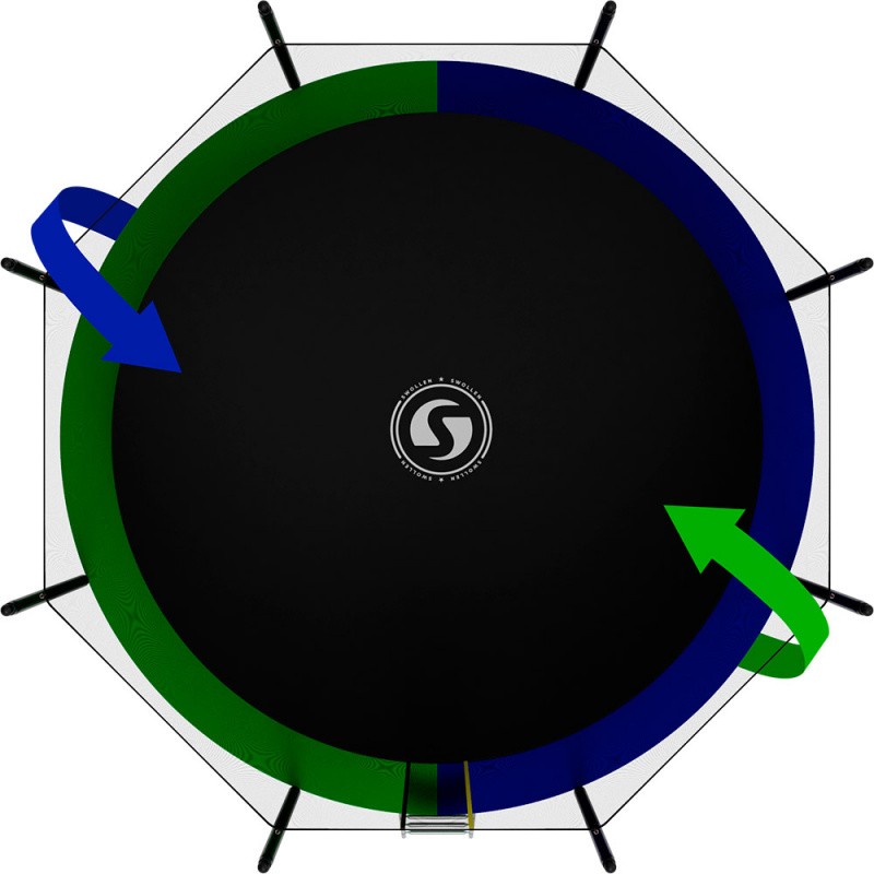 Батут SWOLLEN Classic 12 FT (366 см) зелено-синий, изображение 3
