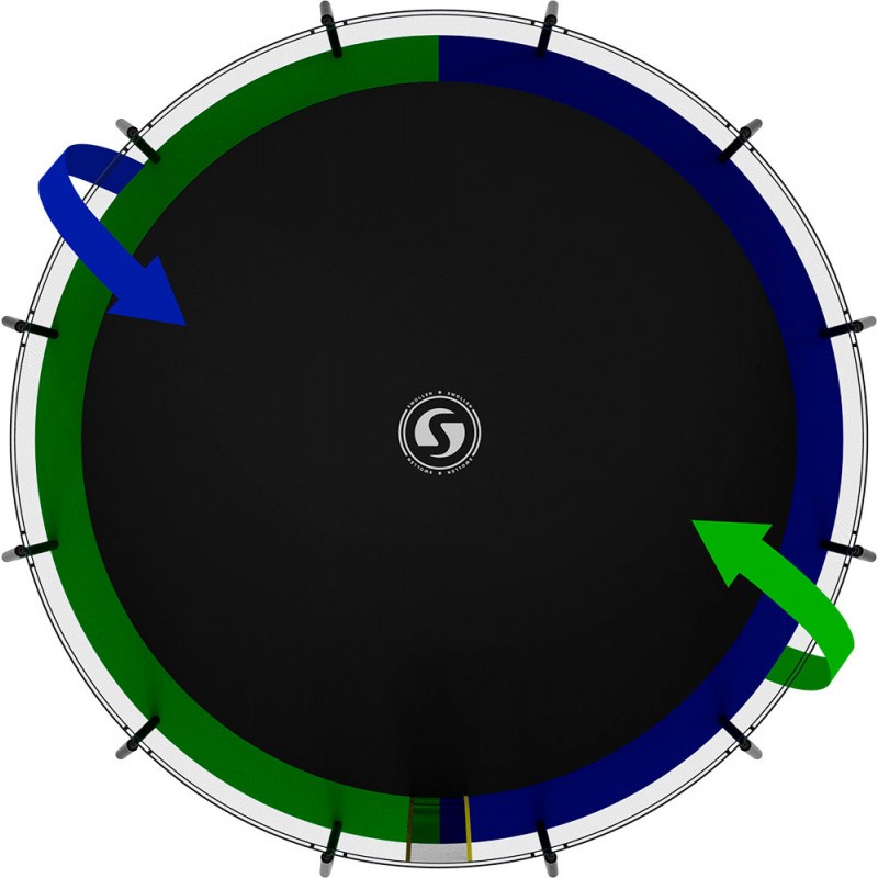 Батут SWOLLEN Prime 16 FT (488 см) зелено-синий, изображение 3