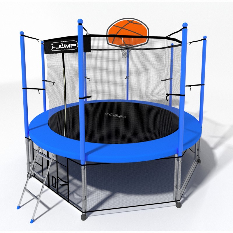 Батут i-Jump Basket 14 FT (427 см) синий, изображение 6