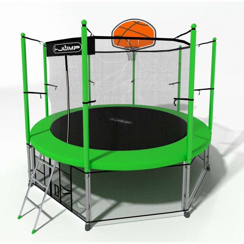 Батут i-Jump Basket 14 FT (427 см) зеленый, изображение 6
