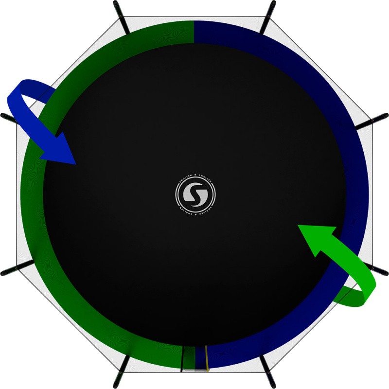 Батут SWOLLEN Classic 14 FT (427 см) зелено-синий, изображение 2