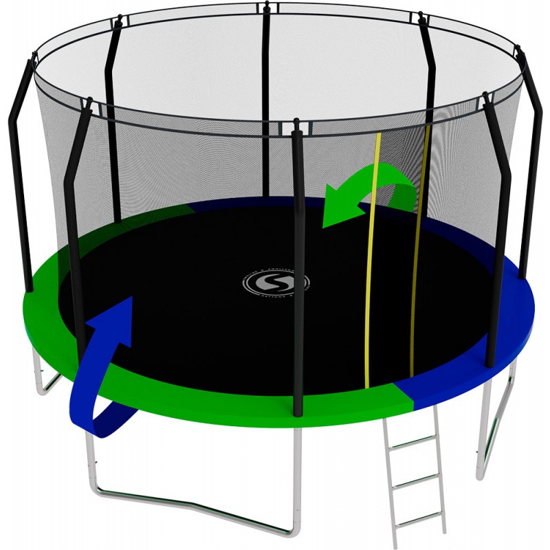Батут SWOLLEN Prime 12 FT (366 см) зеленый/синий, изображение 2