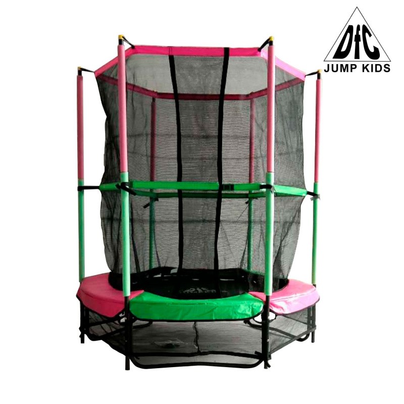 Батут DFC JUMP KIDS 55 (140 см) зеленый/розовый