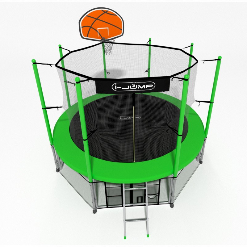 Батут i-Jump Basket 14 FT (427 см) зеленый, изображение 3