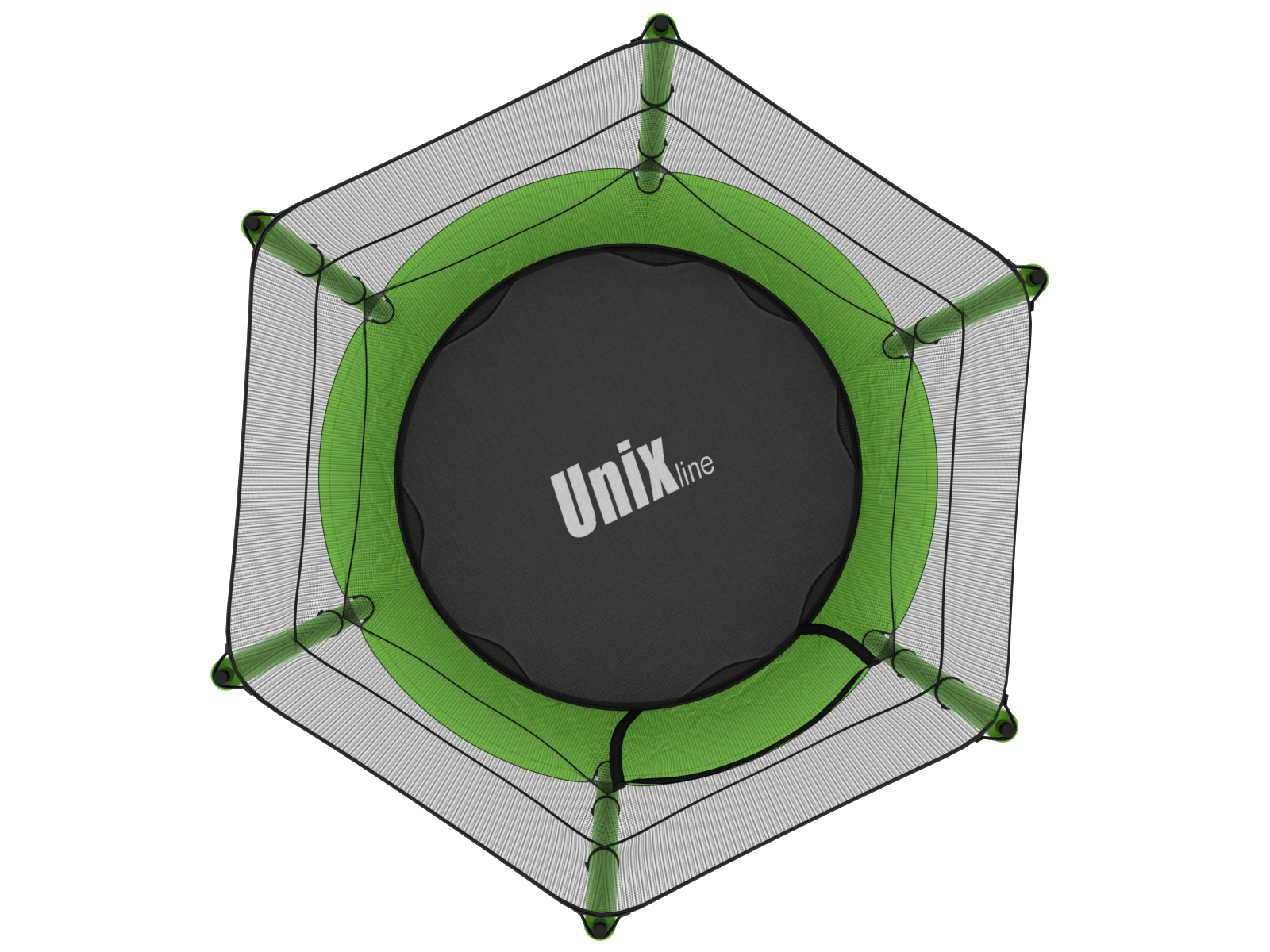 Батут UNIX line Kids 4.6 FT (140 см) зеленый, изображение 6